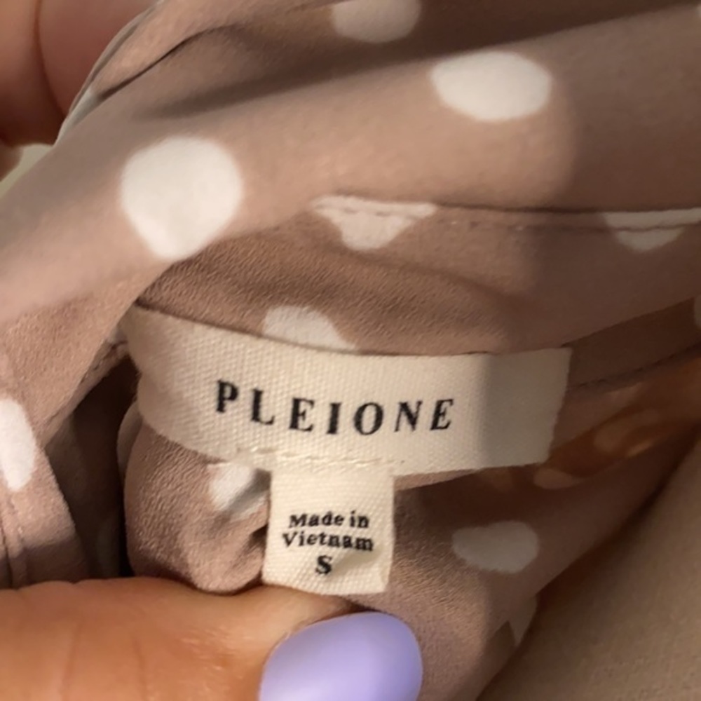 Pleione Long Sleeve Collared Pullover Top Size‎ S - Picture 7 of 8